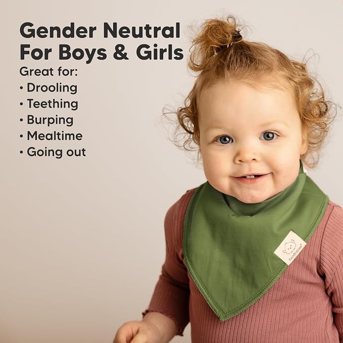 8-Pack Organic Baby Bandana Bibs - Image 6