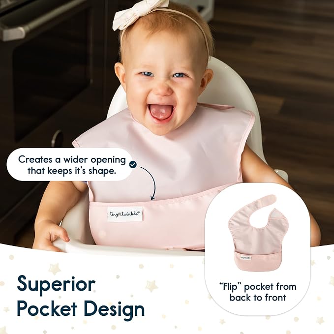 Tiny Twinkle Mess Proof Baby Bibs - Image 4