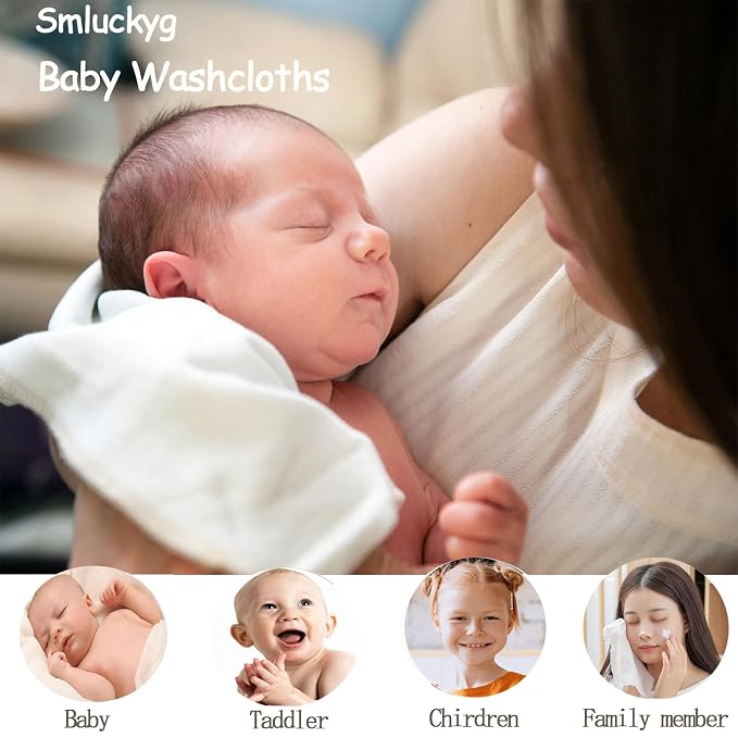Organic Cotton Baby Washcloths - Image 2