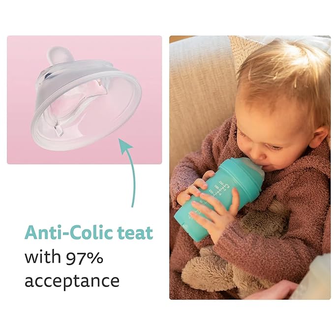 Herobility Double Anti-Colic Silicone Nipples, Baby Bottle Teats, Breast Like - Image 2