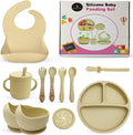 12-Piece Silicone Baby Feeding Set – Suction Bowl, Divided Plate, Utensils & by Unknown