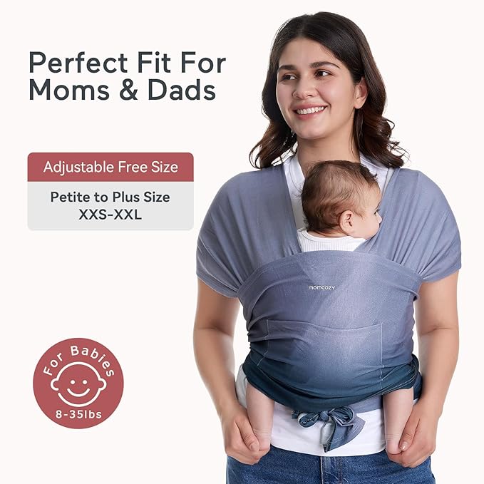 Momcozy Baby Wrap Carrier, Ergonomic Infant Slings - Image 4