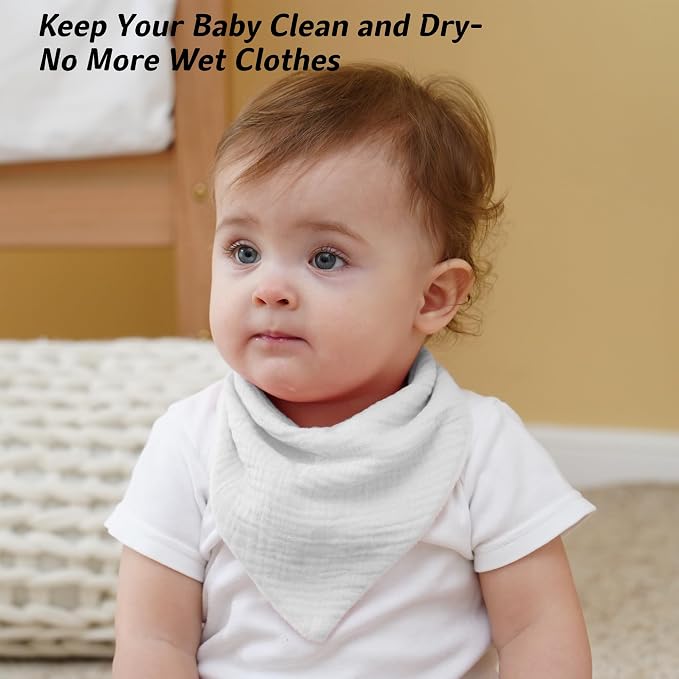Muslin Baby Bibs Baby Drool Bandana Bibs - Image 8