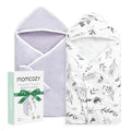 Momcozy Hooded Baby Towel, 2 Pack and Cotton Bath Towel by Momcozy