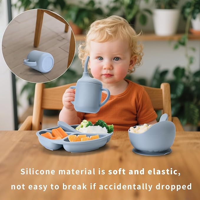 Baby Silicone Feeding Set, Baby Weaning Set, Baby Essentials, Includes Baby - Image 6