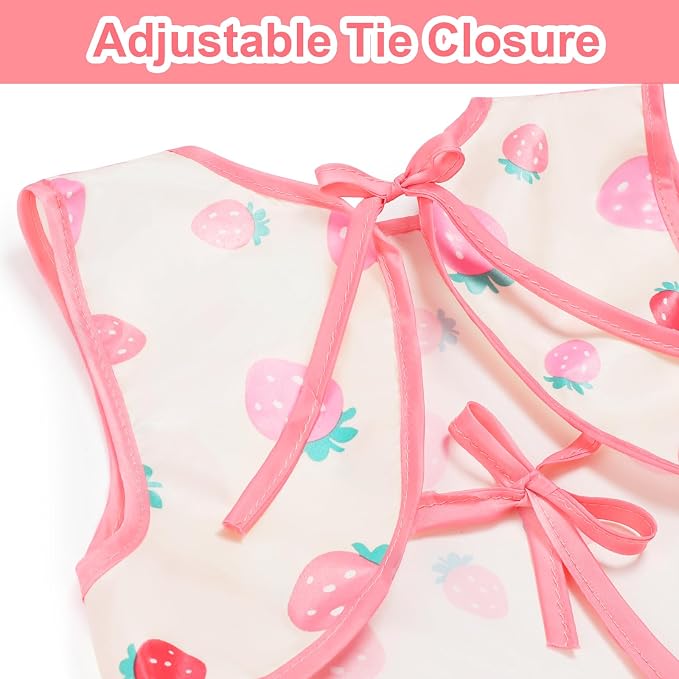 Accmor Baby Bibs, Waterproof Baby Toddler Bibs, Apron Smock Bib - Image 2