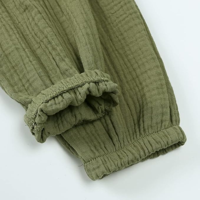 MYGBCPJS Baby Boys Girls Cotton Linen Trousers Kids Casual Ankle Pants Loose - Image 6