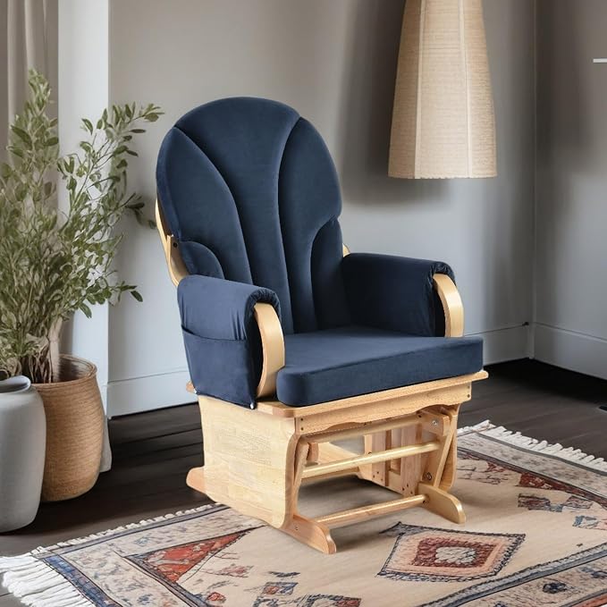Rubber Wood Gliding Rocking Chair - Image 3
