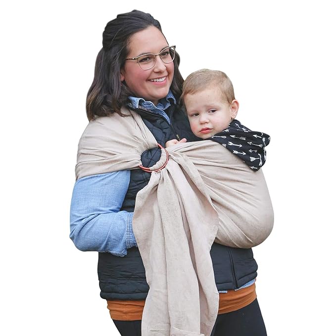 Nalakai Luxury Ring Sling Baby Carrier, Soft Linen Blend Baby Sling, Baby Wrap by NALAKAI