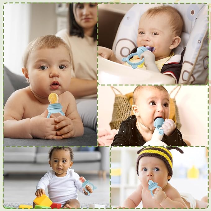 JEXFUN Silicone Baby Fruit Food Feeder Pacifier & Breastmilk Popsicle Freezer - Image 7