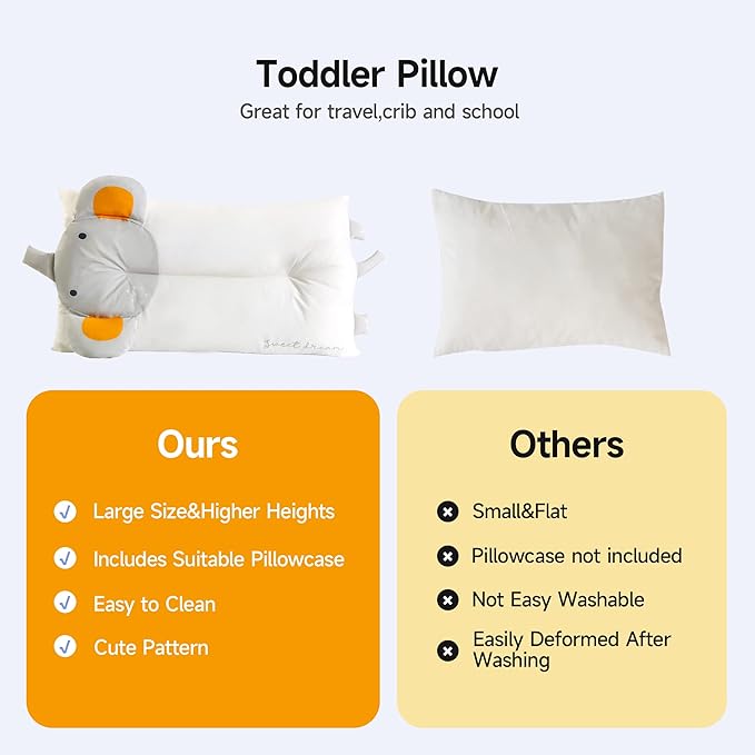 Choc chick Toddler Pillow, 20X12Inches Machine Washable Soft Hypoallergenic - Image 5