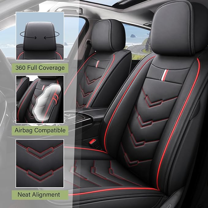 Leather Car Seat Covers Fit for LR Defender 2020-2025, 5 Seater Waterproof and - Image 2