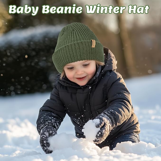 Bebila Baby Beanie Toddler Infant Winter Hats Knit Warm Caps - Image 5