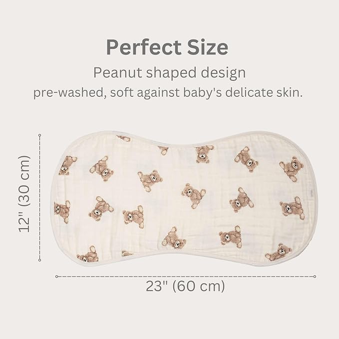 Ali+Oli 2-pk Muslin Burp Cloths - Image 3