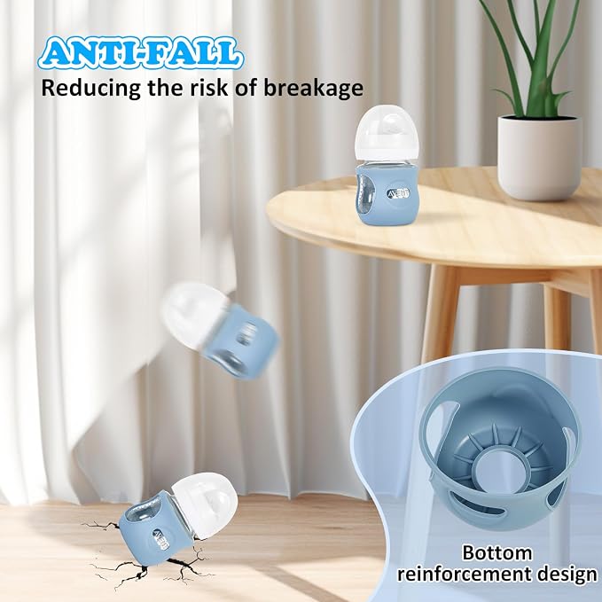3 Pack Silicone Sleeves for Philips Avent Natural Glass Baby Bottles, Anti - Image 2