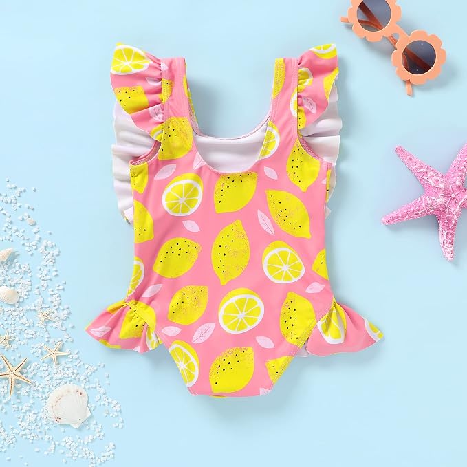 Newborn Baby Girl Ruffle Swimsuit Infant Toddler One Piece Floral Bikini Beach - Image 3