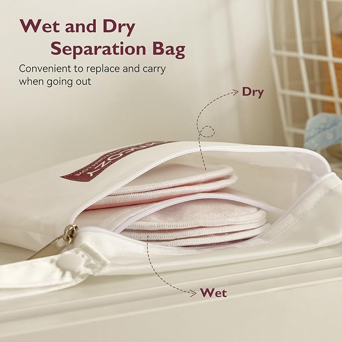 Momcozy Reusable Nursing Pads, Innovative Use of One Way Moisture-Wicking - Image 6