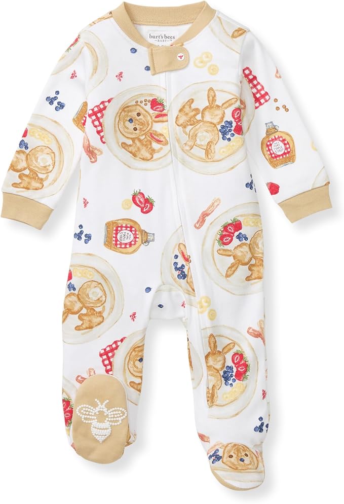 Burt’s Bees Baby Boys' One-Piece Sleep and Play 100% Organic Cotton PJs by BurtsBeesBaby