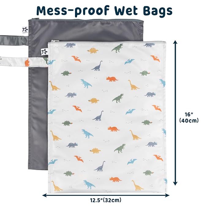 Tiny Twinkle Wet Dry Bag – 2 Pack Reusable Waterproof & Mess Proof Wet Bags - Image 4