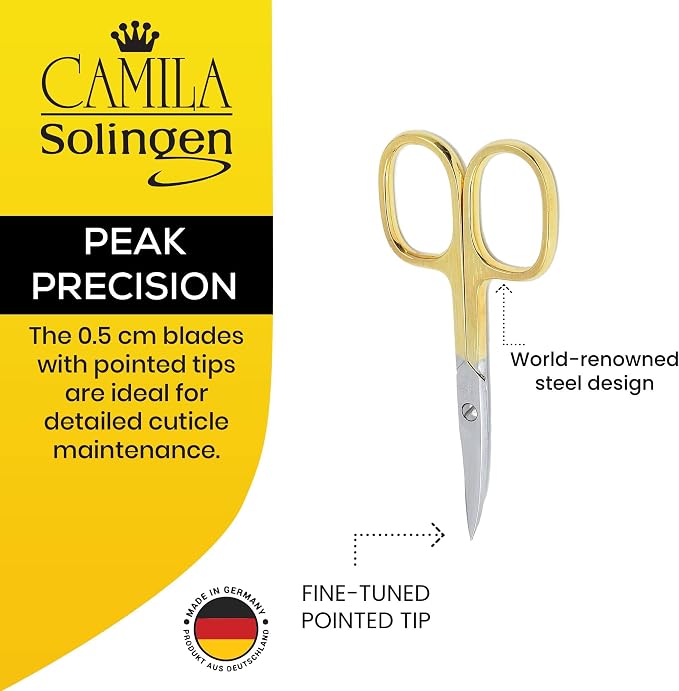 CS02 3 1/2" Professional Hypoallergenic Gold Plated Manicure & Pedicure Sharp - Image 2