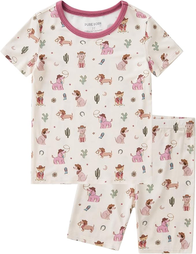 pureborn Baby Toddler Kids Viscose from Bamboo Pajamas Set Pjs 2pcs 18M-8Y by pureborn