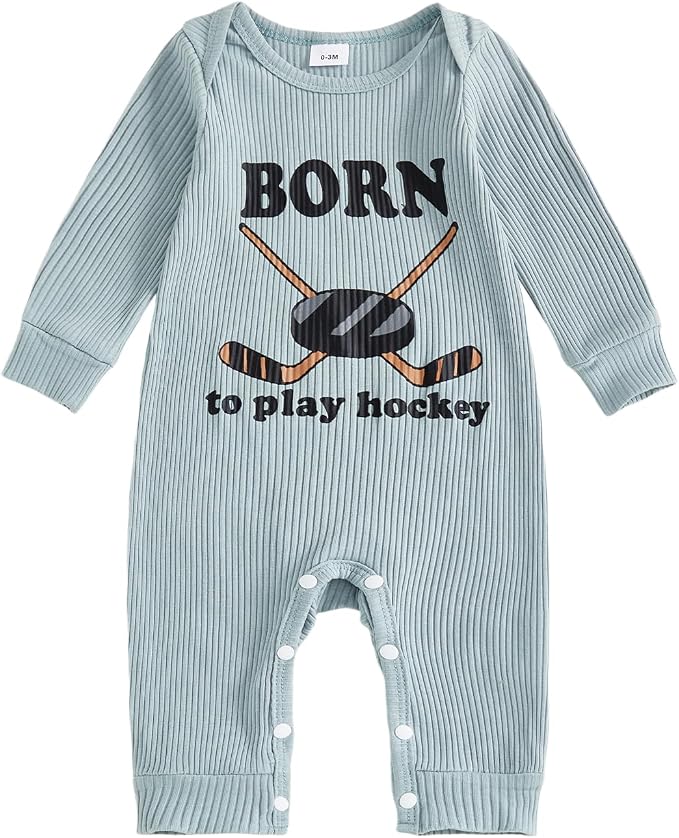 Fernvia Newborn Baby Boy Clothes Letters Print Bodysuit 3 6 9 12 18 Months Long by Fernvia
