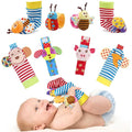 Bloobloomax Soft Baby Rattle Wrist Rattle Foot Finder Socks Set, Cotton and by BLOOBLOOMAX