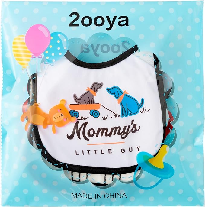 7Pcs Cotton Waterproof Baby Bibs Hook Loop Closure Newborn Bib Keepsake Baby - Image 8