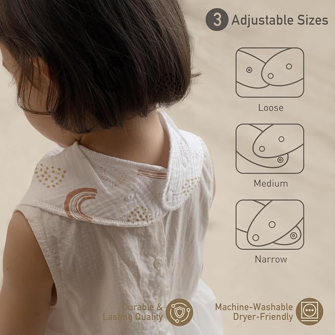 Muslin Baby Bibs 8 Pack, Baby Bandana Drool Bib - Image 5