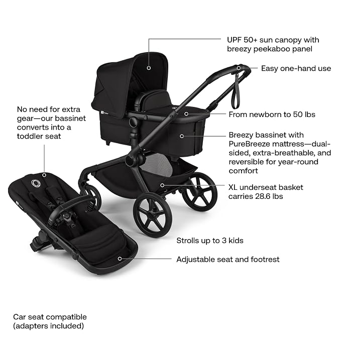 Bugaboo Kangaroo All-Terrain Single-to-Double Tandem Stroller - Image 3