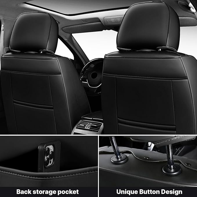 Car Seat Covers, Waterproof Faux Leather Automotive Comfortable Seat Covers - Image 4