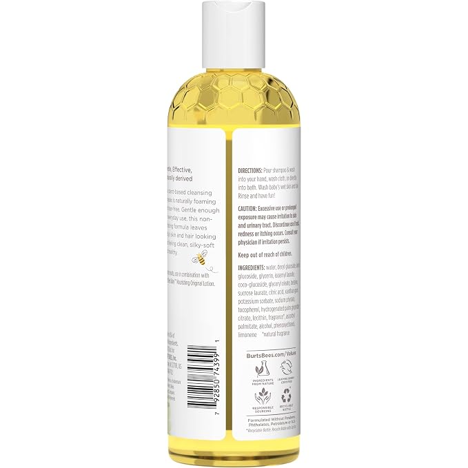 Burt's Bees Baby Shampoo & Wash, Tear Free Soap, Baby Care, 12 Ounce - Image 13