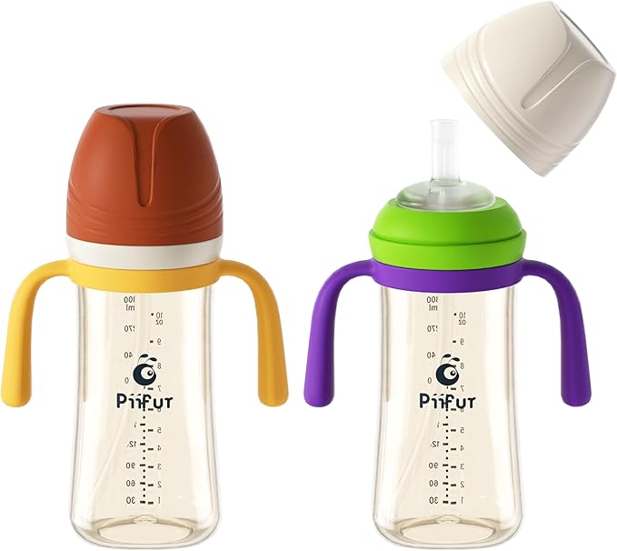 Piifur Sippy Cups for Toddlers 1-3 No Spill Straw by Piifur
