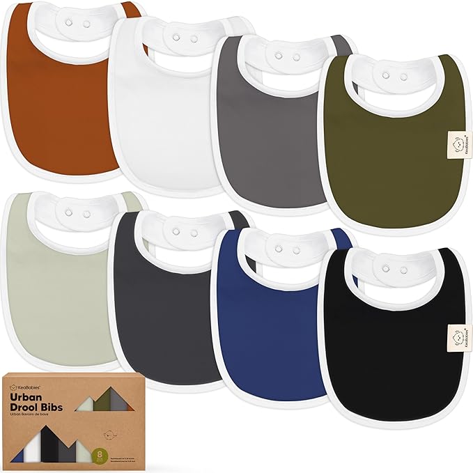 8-Pack Organic Baby Bibs for Boys, Girls by KeaBabies