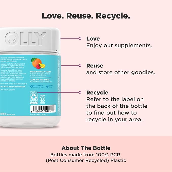 OLLY Essential Prenatal Gummy Multivitamin, Folic Acid, Vitamin D, Omega 3 DHA - Image 5