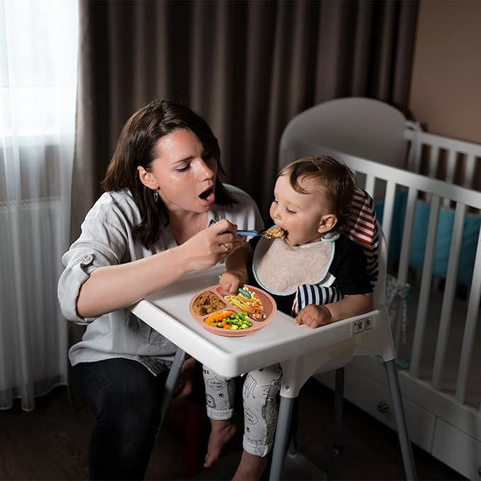 Suction Plates for Baby 3 pack, Stay Put Divided Toddler Plates, 100% Food - Image 2