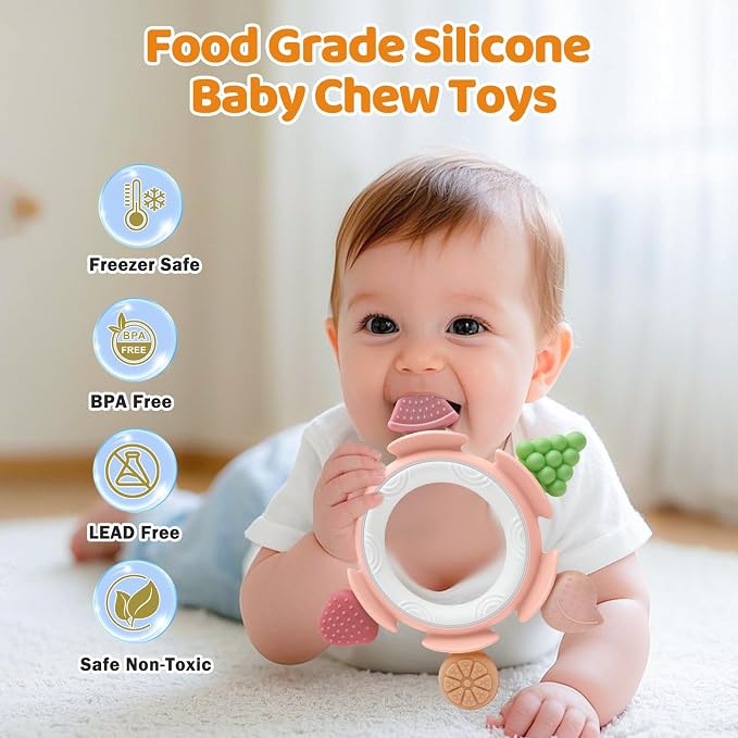Baby Teething Ring Toy for 3–12 Months, Silicone Infant Teether for Sore Gum - Image 5