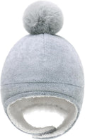 Baby Beanie Hat Pom Full Hood Hat Toddler Winter Hat Fleece Earflap Cap by Otoyzy