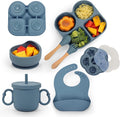 Silicone Feeding Set, Led Weaning Supplies, Food Tableware Suction Plate by MIICASA