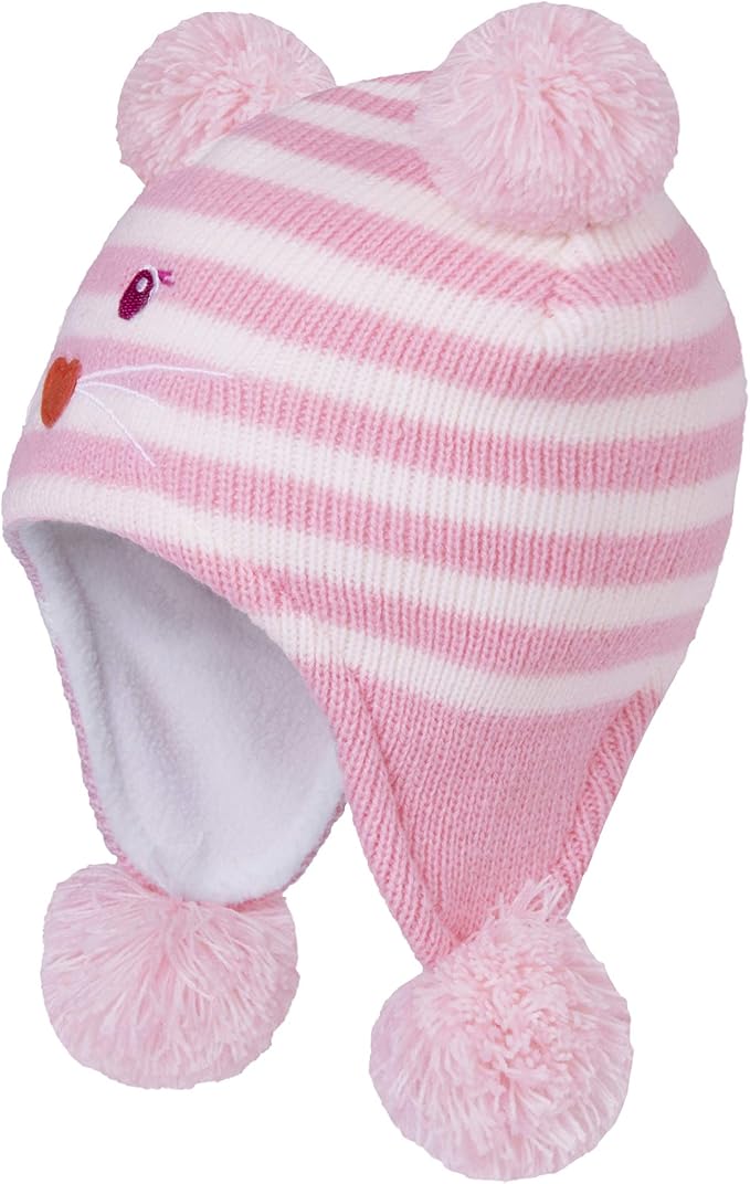 LANGZHEN Toddler Kids Infant Winter Hat, Earflap Knit Warm Cap Fleece Lined - Image 2