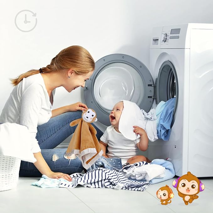 Pro Goleem Monkey Loveys for Babies, Soft Security Blanket Baby Snuggle Toy - Image 6
