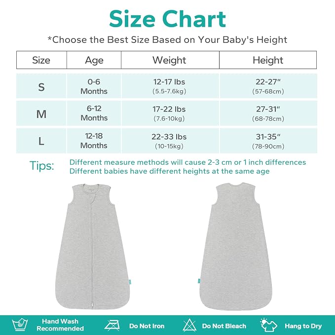 Rayon Made from Bamboo Sleep Sack, 0.5 TOG Wearable Blanket Baby, Sleep Sack - Image 6