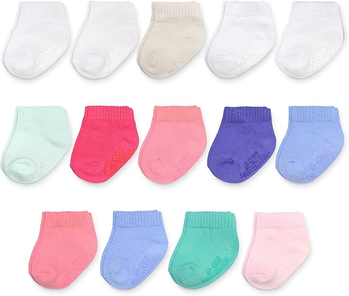 Fruit of the Loom Baby 14-Pack Grow & Fit Flex Zones Cotton Stretch Socks by FruitoftheLoom