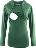 GINKANA Women's Nursing Hoodie Sweatshirt Long Sleeves Breastfeeding Maternity by GINKANA