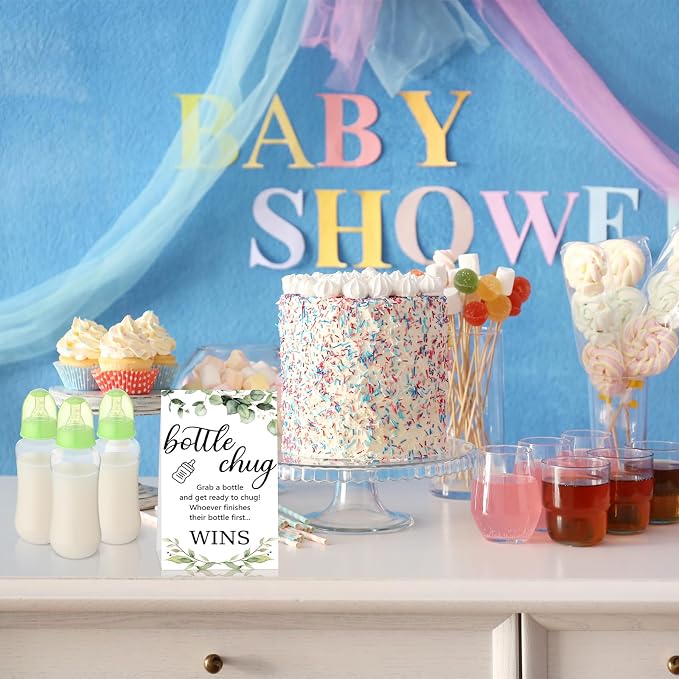 TrelaCo Cool Baby Shower Games Sets 12 Pcs Feeding Bottles - Image 6