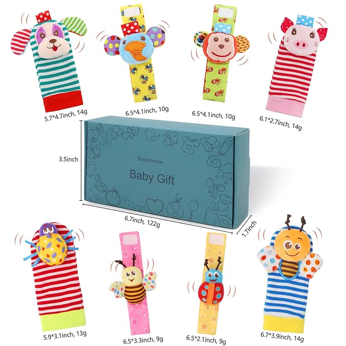 Wrist Rattles Foot Finder Rattle Sock Baby Toy, Rattle Toy, Arm Hand Bracelet - Image 6