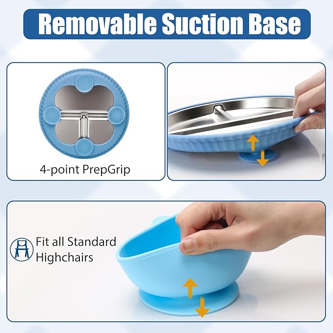 Stainless Steel Kids Plates and Bowls - Image 4