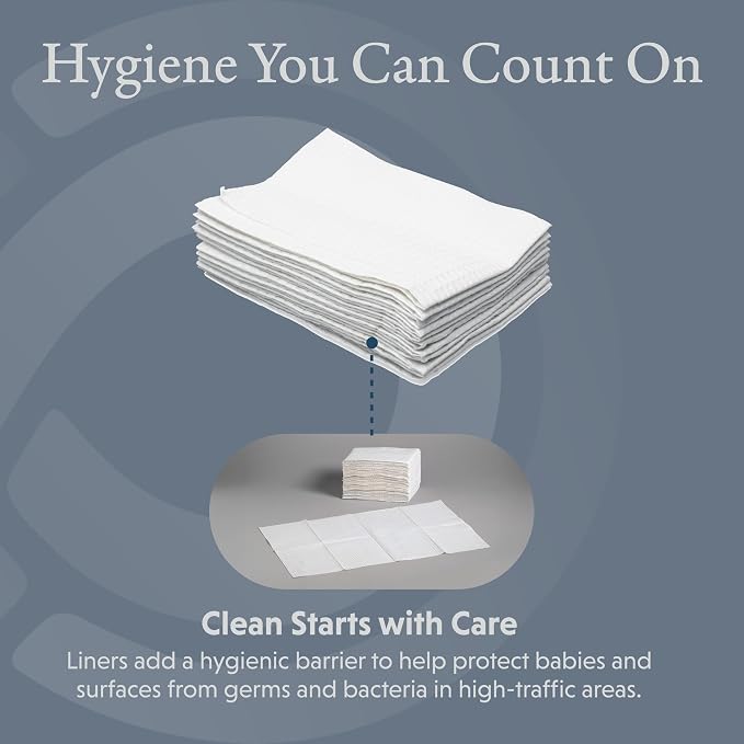 Foundations 2-Ply Disposable Non-Waterproof Baby Changing Station Liner Refills - Image 3