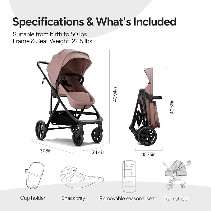 Mompush Wiz Pro 4-in-1 Baby Stroller - Image 9