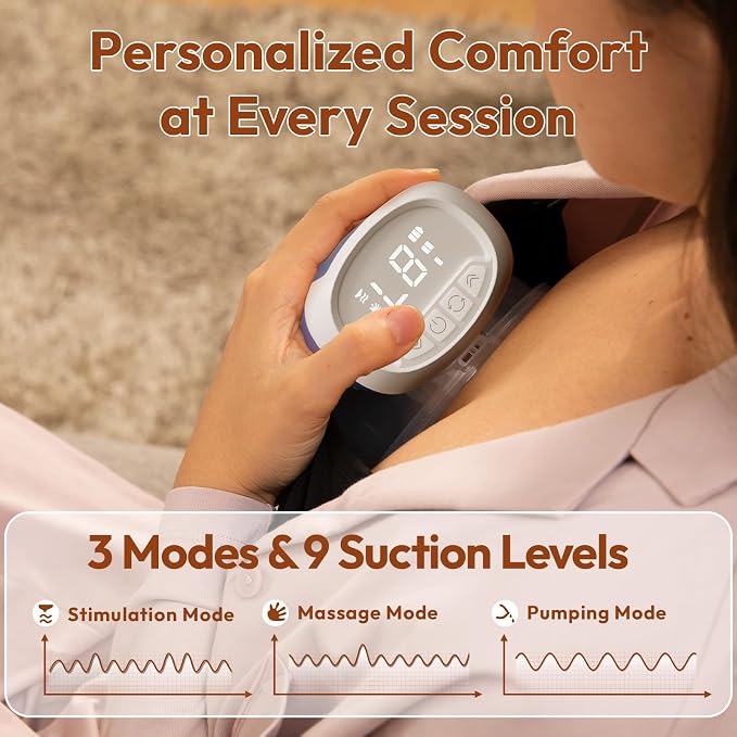 Wearable Breastfeeding Pump Hands Free of Long Battery Life, Portable Electric - Image 2